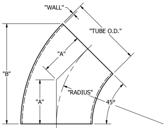 Butt Welding 45 Degree Short Elbow